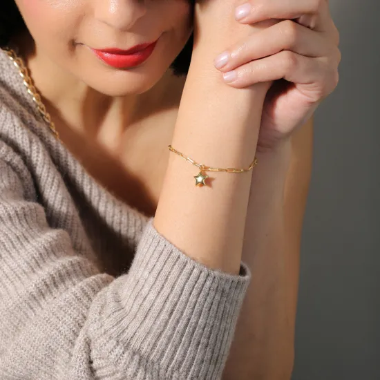 Turkish Star Chain 925 Sterling Silver Bracelet Turkish Star Chain 925 Sterling Silver Bracelet