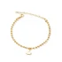 Laser Heart Shape Ball Chain Sterling Silver Bracelet