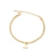 Laser Heart Shape Ball Chain Sterling Silver Bracelet Laser Heart Shape Ball Chain Sterling Silver Bracelet