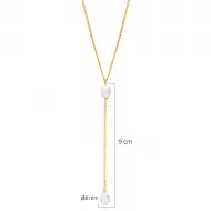 Pearl Long Y Necklace Silver Jewelry