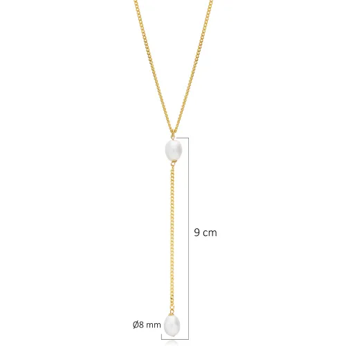 Pearl Long Y 925 Sterling Silver Necklace Pearl Long Y 925 Sterling Silver Necklace