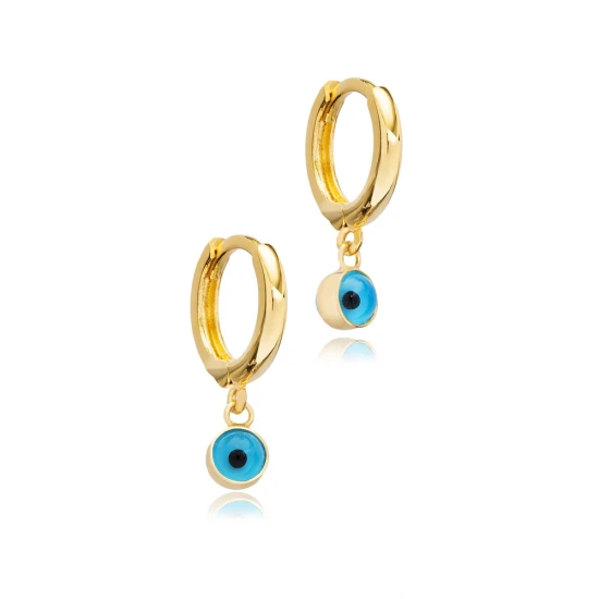Sterling Silver Evil Eye Dangle Earrings