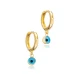 Sterling Silver Evil Eye Dangle Earrings
