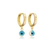 Sterling Silver Evil Eye Dangle Earrings