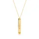 Long Bar Love Message 925 Sterling Silver Necklace