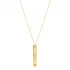 Long Bar Love Message 925 Sterling Silver Necklace