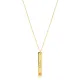 Long Bar Love Message 925 Sterling Silver Necklace