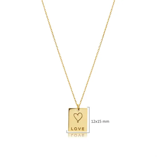 Laser Love Message 925 Sterling Silver Necklace Laser Love Message 925 Sterling Silver Necklace