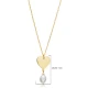Heart Plated Pearl 925 Sterling Silver Necklace Heart Plated Pearl 925 Sterling Silver Necklace