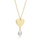Heart Plated Pearl 925 Sterling Silver Necklace Heart Plated Pearl 925 Sterling Silver Necklace