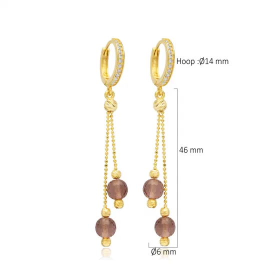 Zultanite Round Long Dangle Sterling Silver Earrings Zultanite Round Long Dangle Sterling Silver Earrings