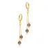 Zultanite Round Long Dangle Sterling Silver Earrings