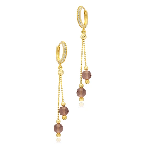 Zultanite Round Long Dangle Sterling Silver Earrings