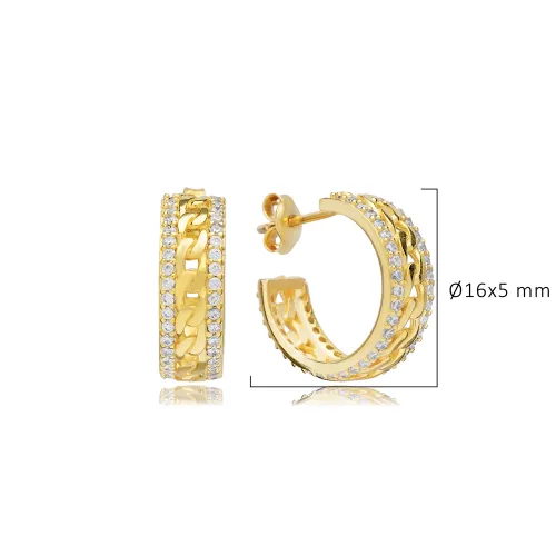 Clear Triangle Hoop CZ Sterling Silver Earrings