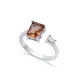 Rectangle Zultanite Silver Adjustable Ring Rectangle Zultanite Silver Adjustable Ring