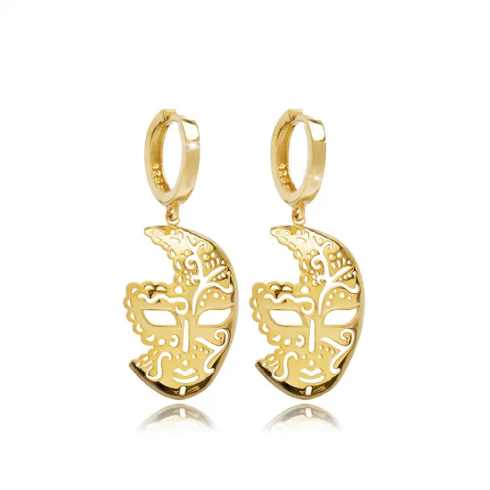 Masquerade Design Plain Dangle Earring Masquerade Design Plain Dangle Earring