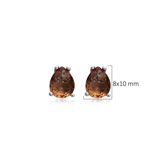 Zultanite Pear Shape Silver Stud Earrings Zultanite Pear Shape Silver Stud Earrings