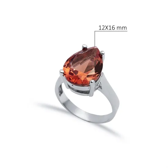 12 X 16mm Pear Zultanite Cluster Sterling Silver Ring 12 X 16mm Pear Zultanite Cluster Sterling Silver Ring
