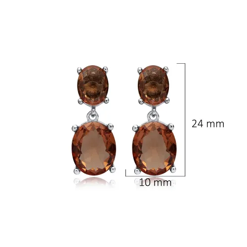 Zultanite Oval Cluster 925 Sterling Silver Earrings