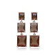 Rectangle Zultanite Cluster Sterling Silver Earrings