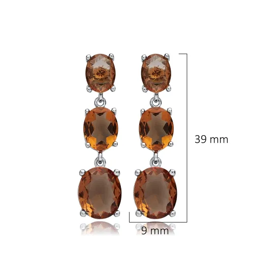 Oval Zultanite Cluster 925 Sterling Silver Earrings