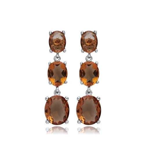 Oval Zultanite Cluster 925 Sterling Silver Earrings