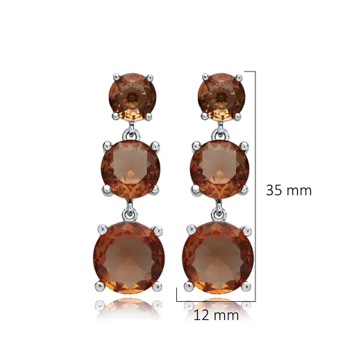 Round Zultanite Cluster 925 Sterling Silver Earrings