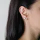 Star Shape CZ Single 925 Sterling Silver Earrings