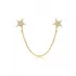 Star Shape CZ Single 925 Sterling Silver Earrings
