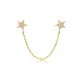 Star Shape CZ Single 925 Sterling Silver Earrings