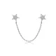 Star Shape CZ Single 925 Sterling Silver Earrings
