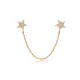 Star Shape CZ Single 925 Sterling Silver Earrings