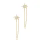 North Star CZ Earrings in 925 Sterling Silver