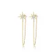 North Star CZ Earrings in 925 Sterling Silver