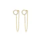Hollow Design CZ Chain Stud Earring Hollow Design CZ Chain Stud Earring