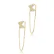 925 Sterling Silver Butterfly CZ Earrings