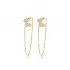925 Sterling Silver Butterfly CZ Earrings