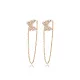 925 Sterling Silver Butterfly CZ Earrings