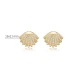 Seashell CZ 925 Sterling Silver Earrings - Sade 925 Silver Jewelry