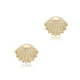 Seashell CZ 925 Sterling Silver Earrings - Sade 925 Silver Jewelry