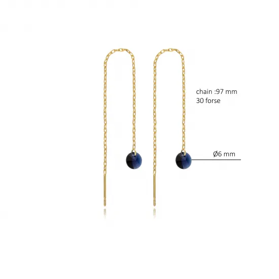 Sapphire Threader 925 Sterling Silver Earrings Sapphire Threader 925 Sterling Silver Earrings