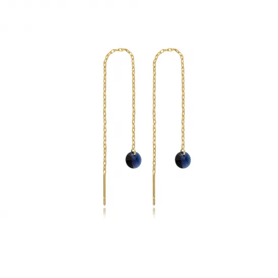 Sapphire Threader 925 Sterling Silver Earrings Sapphire Threader 925 Sterling Silver Earrings