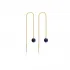 Sapphire Threader 925 Sterling Silver Earrings