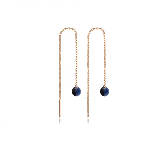 Sapphire Threader 925 Sterling Silver Earrings Sapphire Threader 925 Sterling Silver Earrings