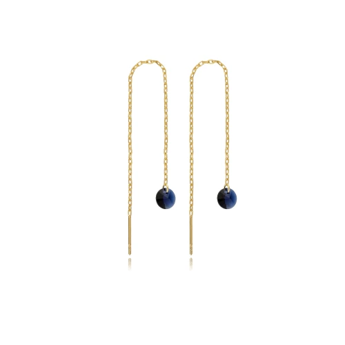 Sapphire Threader 925 Sterling Silver Earrings