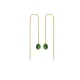Silver Emerald Stone Threader Earring Silver Emerald Stone Threader Earring