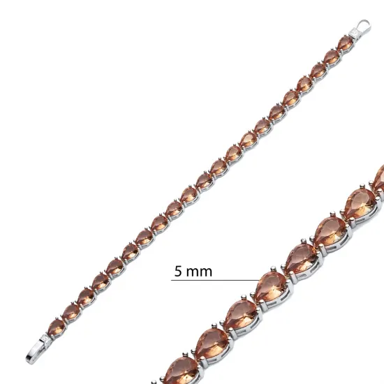 5mm Pear Zultanite Tennis 925 Sterling Silver Bracelet 5mm Pear Zultanite Tennis 925 Sterling Silver Bracelet