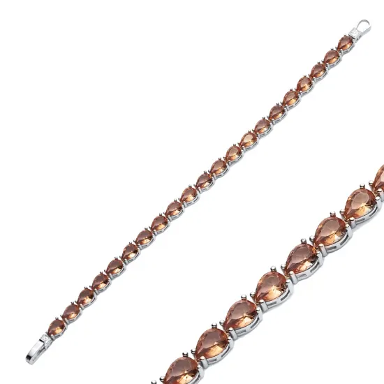 5mm Pear Zultanite Tennis 925 Sterling Silver Bracelet 5mm Pear Zultanite Tennis 925 Sterling Silver Bracelet
