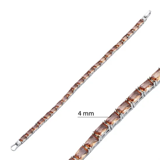 Zultanite Rectangle Tennis 925 Sterling Silver Bracelet Zultanite Rectangle Tennis 925 Sterling Silver Bracelet