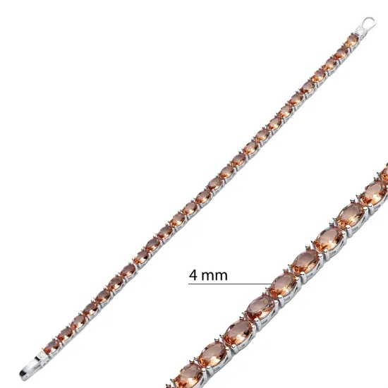 Zultanite Oval Tennis Bracelet Silver Zultanite Oval Tennis Bracelet Silver